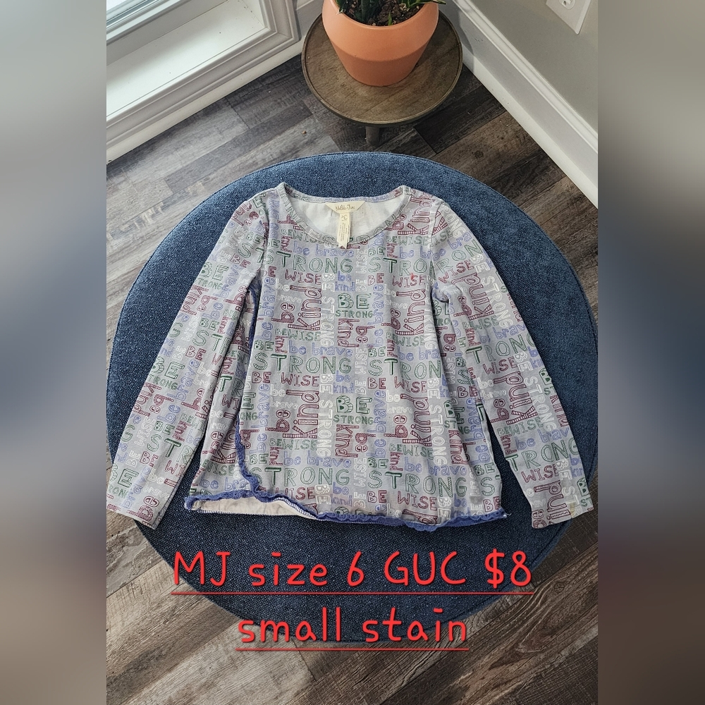 Matilda Jane size 6 long sleeve shirt